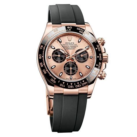 replica rose gold daytona rolex with rubber strap|rolex daytona rose gold 116505.